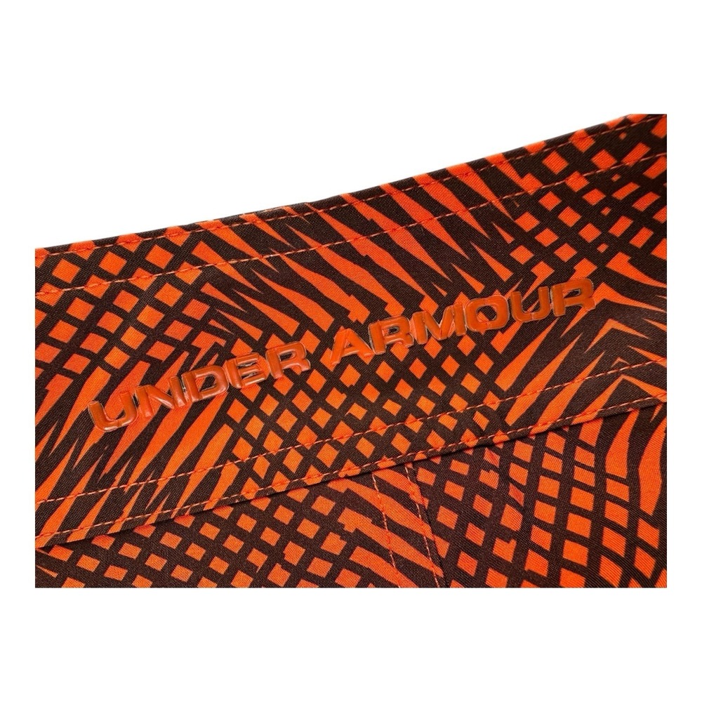 Under Armour Board Shorts Mens Size 34 Orange Loose Fit Drawstring - Picture 10 of 16